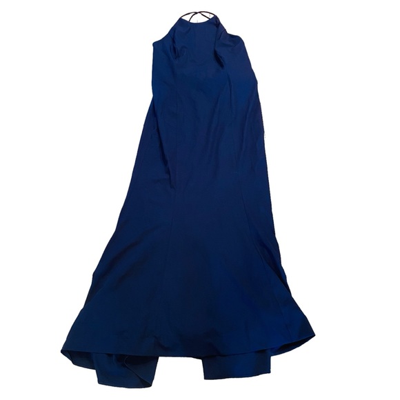 Jarlo Dresses & Skirts - Jarlo Women's Formal Dress Navy Backless Long Gown with Mini Train